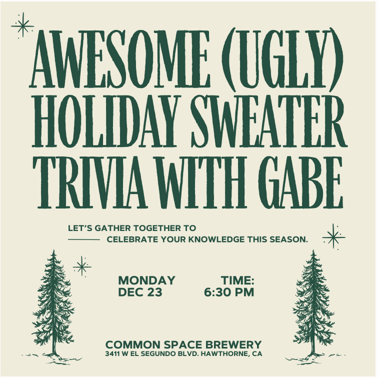 Awesome Ugly Holiday Sweater Trivia with Gabe